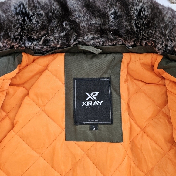 X-Ray Men's Slim Fit Flight Jacket with Removable Faux Fur Collar - Picture 3 of 12